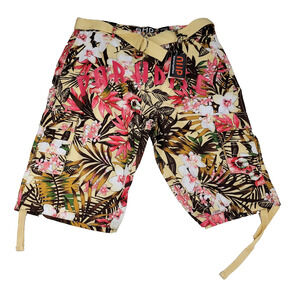 Another Hype Piece Shorts Sz 38 Mens AHP Hawaiian Colorful Floral Bermudas Y2k